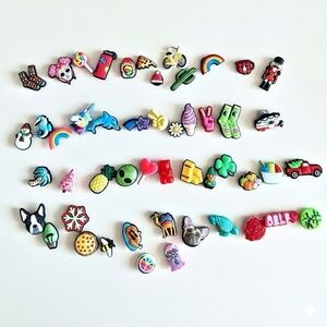 50-Pc Croc Charms Mix Bundle Authentic Jibbitz + High Quality Brands PRICE FIRM